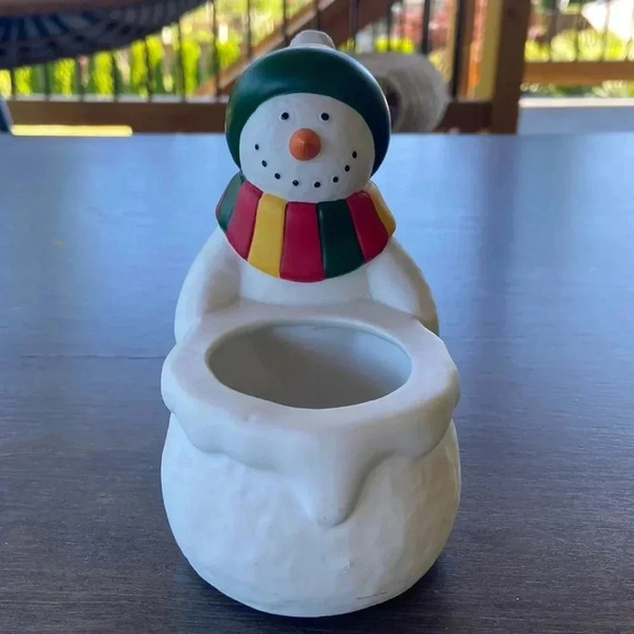 Partylite  | Snowman ⛄️ Votive / Tealight Holder - Picture 1 of 6